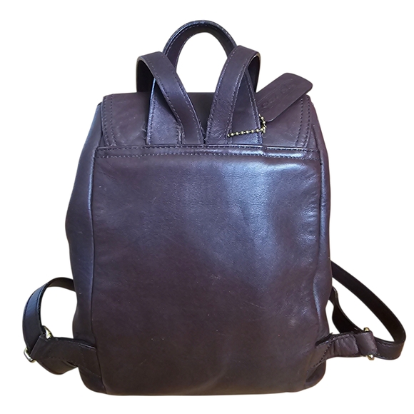 Coach Vintage Brown Leather Backpack Bag No. H23-9858 - Picture 6 of 13